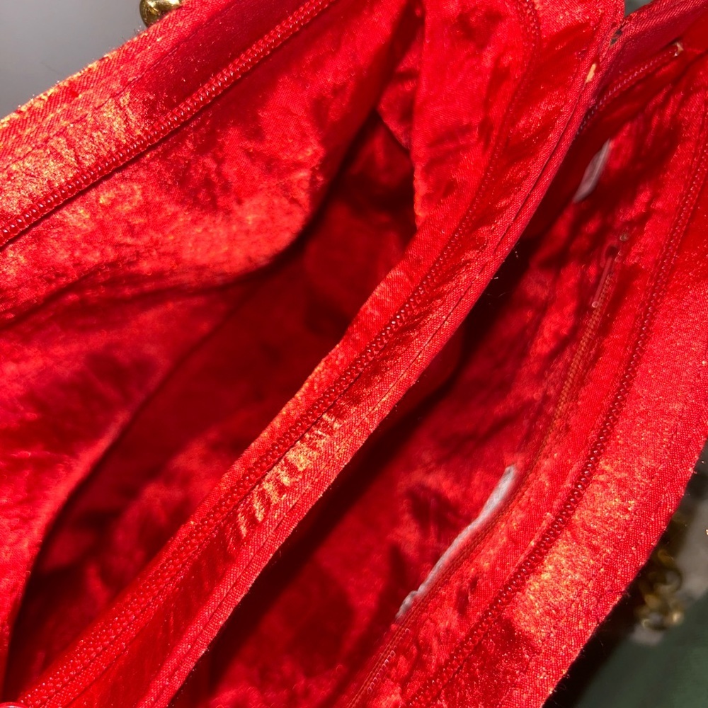Euc Lord And Taylor vintage satin diamond quilted bag - Picture 5 of 8